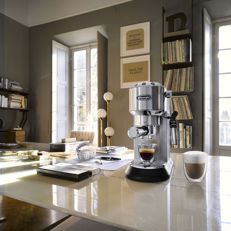 Pump driven espresso shop maker